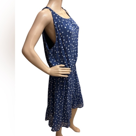 Cloth & Stone Polka Dot Midi Ruffle Bottom Sleeveless Women’s Dress Size XL EUC! - Picture 2 of 9